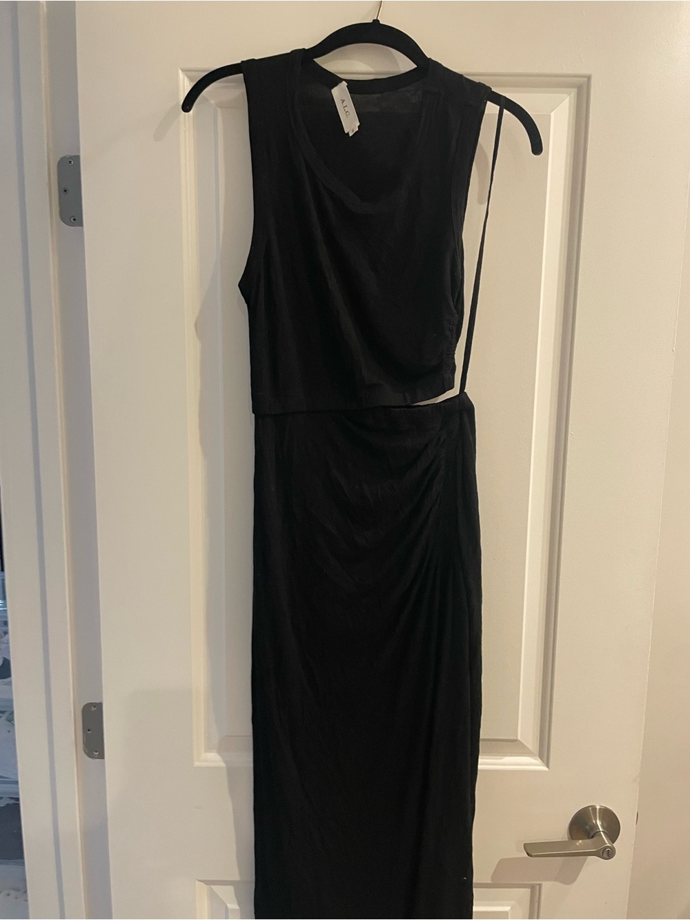 A.L.C. Black Cutout Maxi Dress with Side Slit - Picture 4 of 4